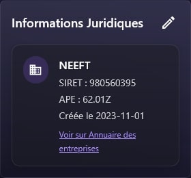 Capture 1 - Infos juridiques pour les équipes